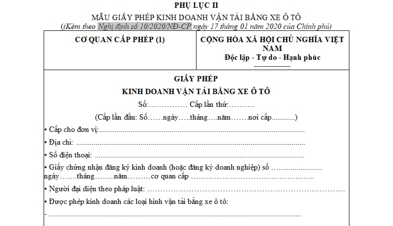 Hồ Sơ Cần Chuẩn Bị Khi Đăng Ký Xe Kinh Doanh Lần Đầu